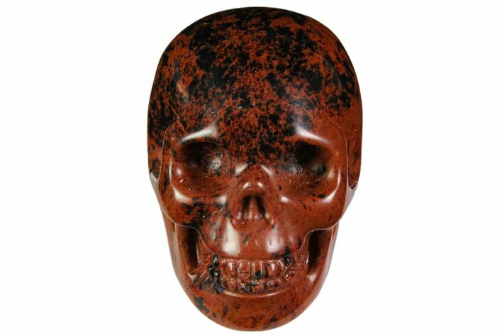 Realistic, Polished Mahogany Obsidian Skull #116315